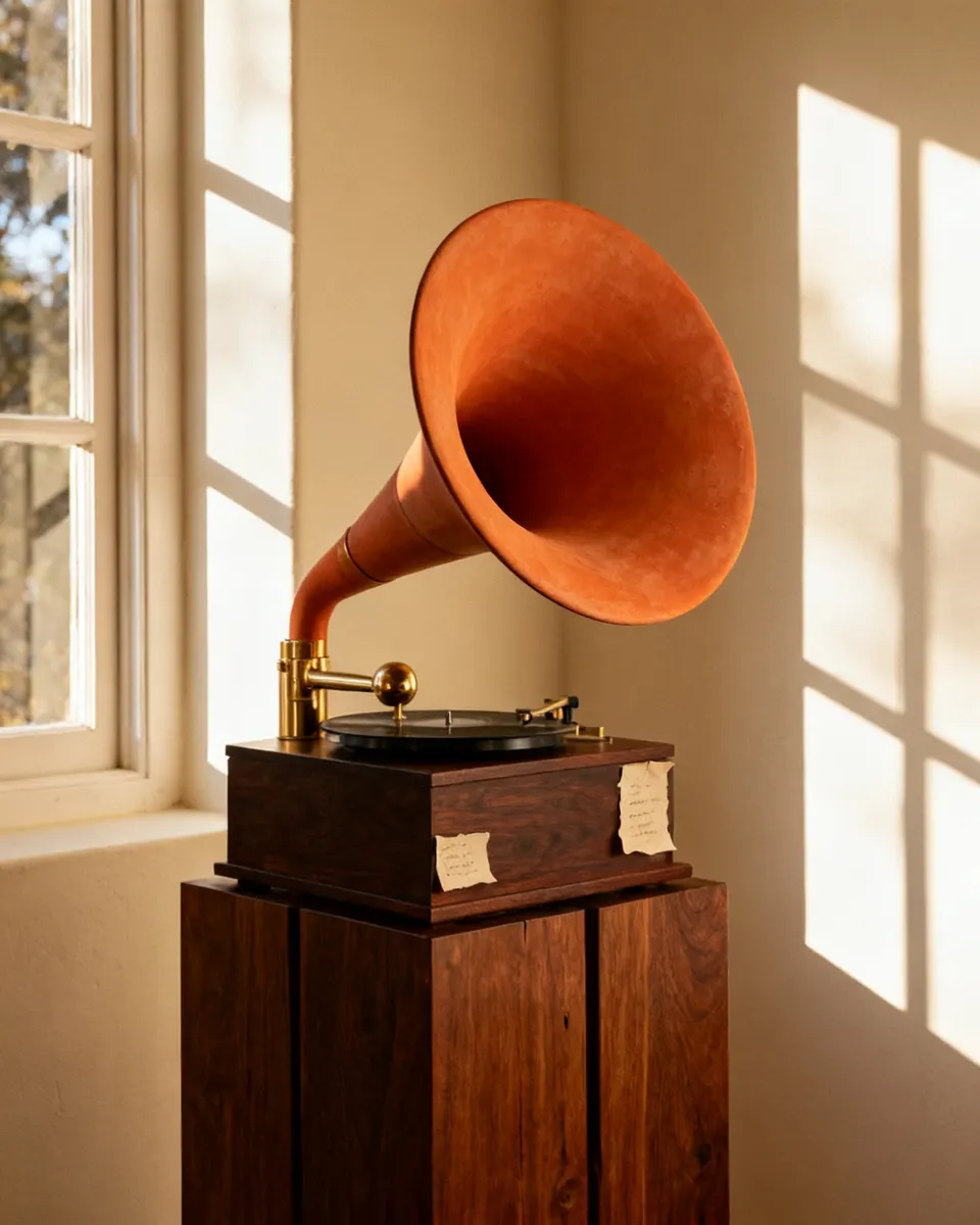 A clay horn speaker